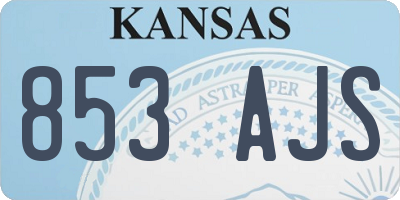 KS license plate 853AJS