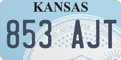 KS license plate 853AJT