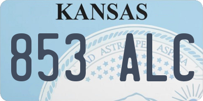 KS license plate 853ALC
