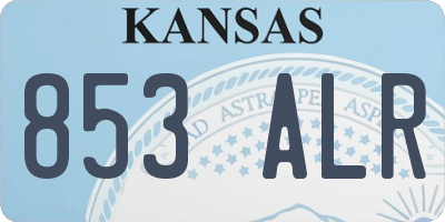 KS license plate 853ALR