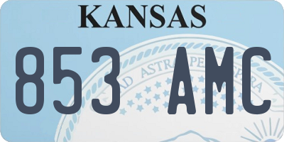 KS license plate 853AMC