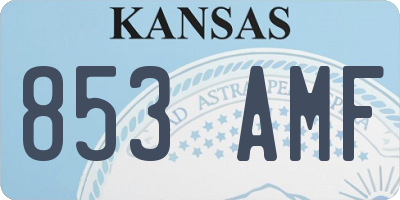 KS license plate 853AMF