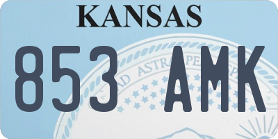KS license plate 853AMK