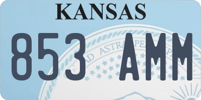 KS license plate 853AMM