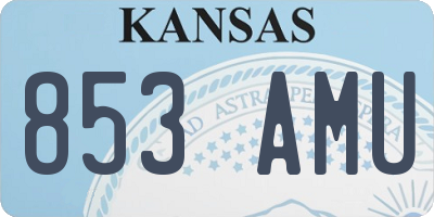 KS license plate 853AMU
