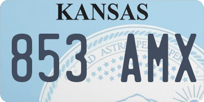 KS license plate 853AMX
