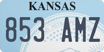 KS license plate 853AMZ