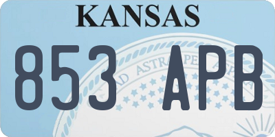 KS license plate 853APB