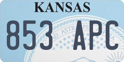 KS license plate 853APC