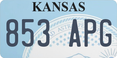 KS license plate 853APG