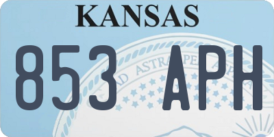 KS license plate 853APH
