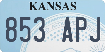 KS license plate 853APJ