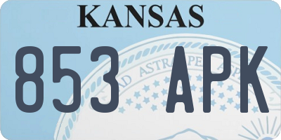 KS license plate 853APK