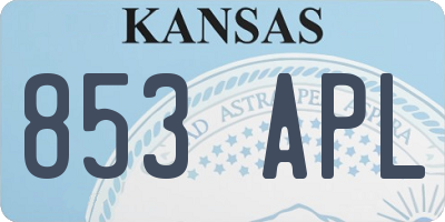 KS license plate 853APL
