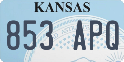 KS license plate 853APQ