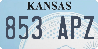 KS license plate 853APZ