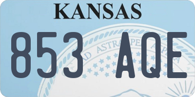 KS license plate 853AQE