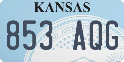 KS license plate 853AQG