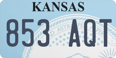 KS license plate 853AQT