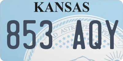 KS license plate 853AQY