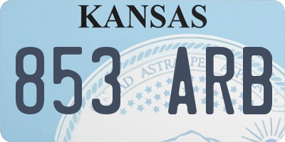 KS license plate 853ARB
