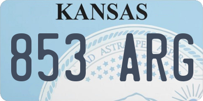 KS license plate 853ARG