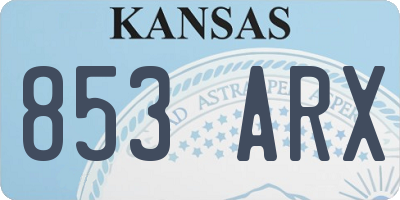 KS license plate 853ARX