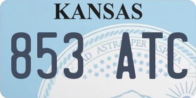 KS license plate 853ATC