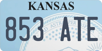 KS license plate 853ATE