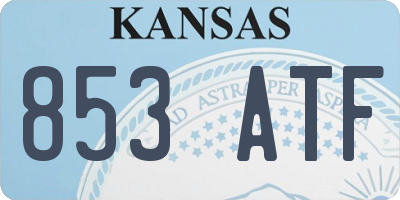 KS license plate 853ATF