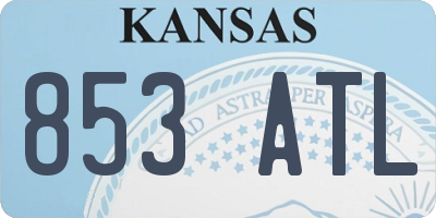 KS license plate 853ATL