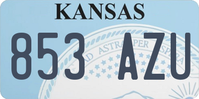 KS license plate 853AZU