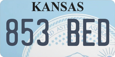 KS license plate 853BED