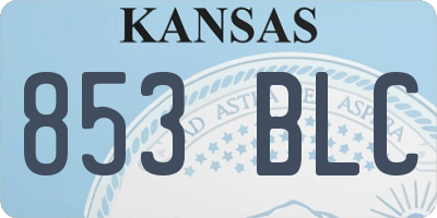 KS license plate 853BLC