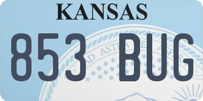 KS license plate 853BUG
