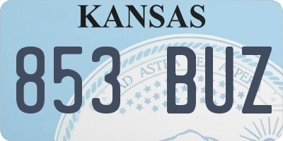 KS license plate 853BUZ