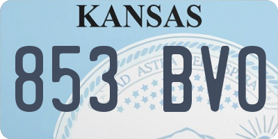 KS license plate 853BVO
