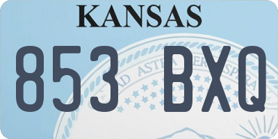KS license plate 853BXQ