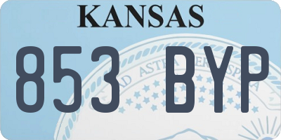 KS license plate 853BYP