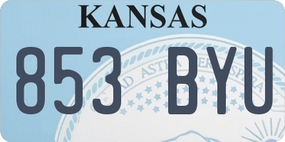 KS license plate 853BYU