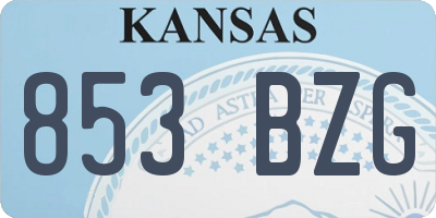 KS license plate 853BZG