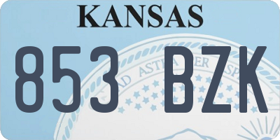 KS license plate 853BZK
