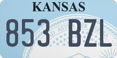KS license plate 853BZL