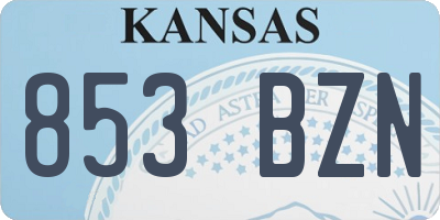 KS license plate 853BZN