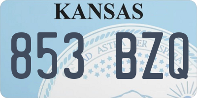 KS license plate 853BZQ