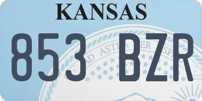 KS license plate 853BZR