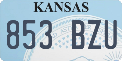 KS license plate 853BZU