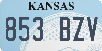 KS license plate 853BZV