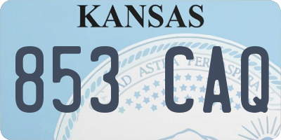 KS license plate 853CAQ