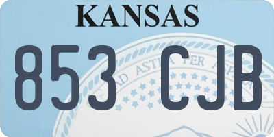 KS license plate 853CJB